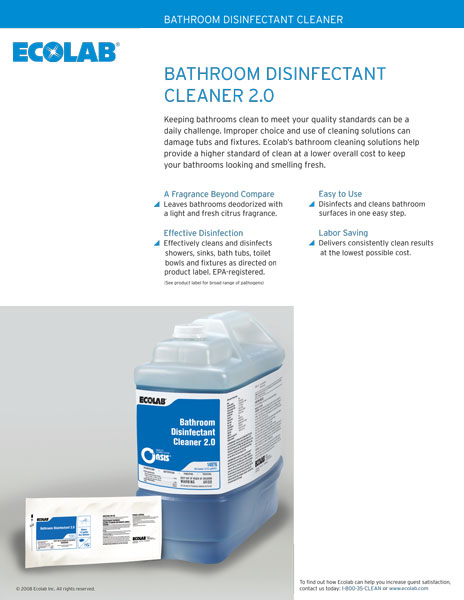 Bathroom Disinfectant Cleaner 2.0 Sell Sheet
