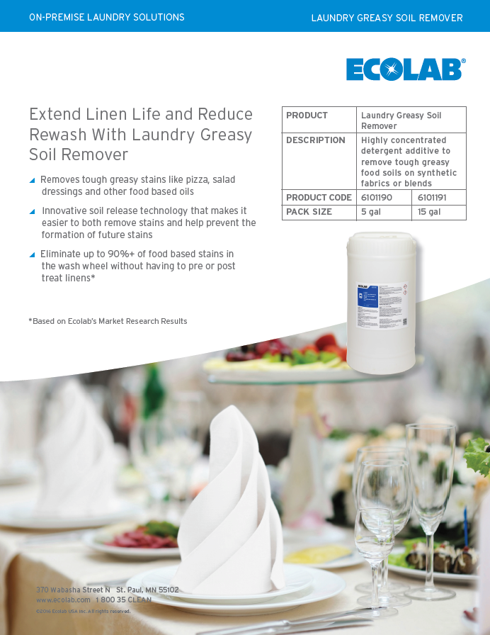 Laundry Greasy Soil Remover