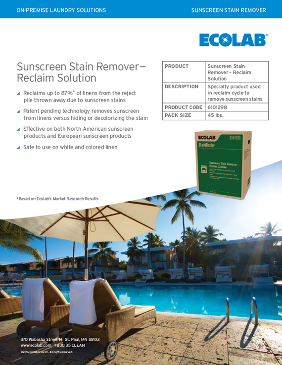 Sunscreen Stain Remover Reclaim Solution