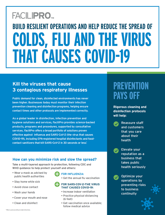 COVID-19 vs Flu FaciliPro Sell Sheet