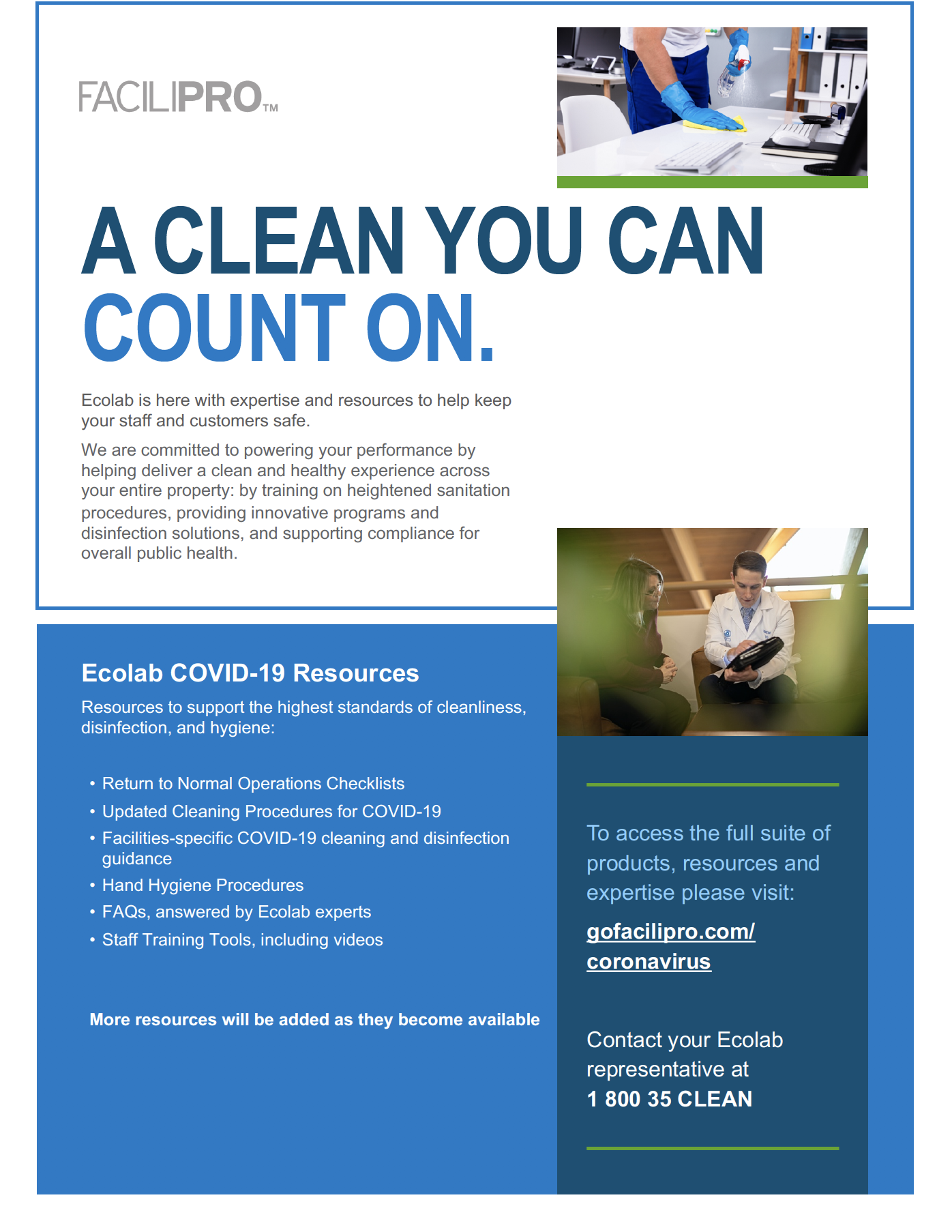 FaciliPro COVID-19 Resource Library Facilities